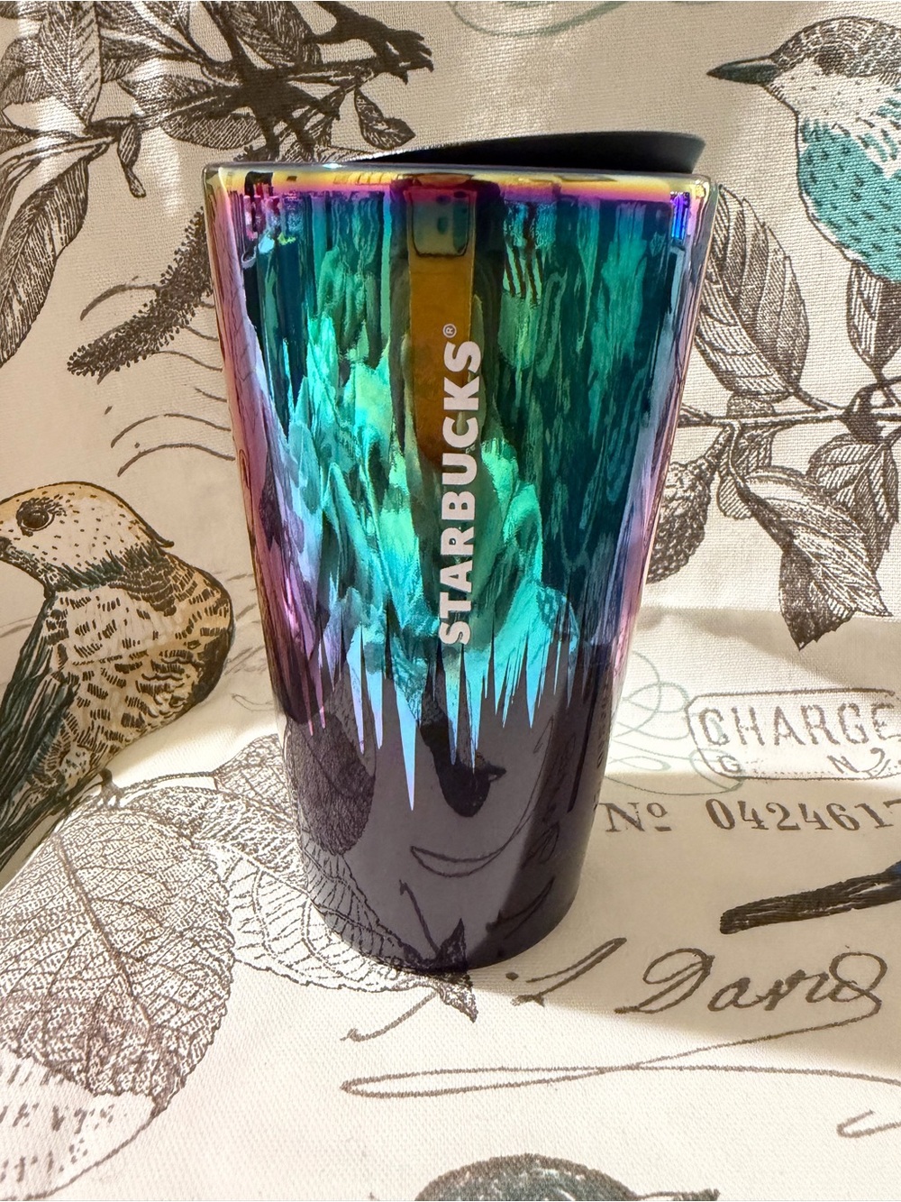 Starbucks Iridescent Teal to Purple Metallic Tumbler